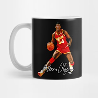 Hakeem Olajuwon The Dream Basketball Legend Signature 80S 90S Bootleg Rap Mug